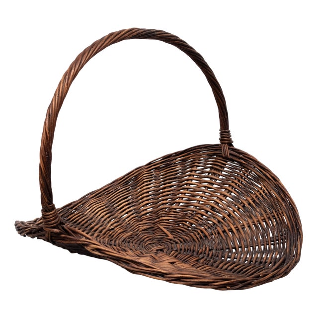 Vintage Rattan Magazine Holder, the Netherlands, 1960s For Sale