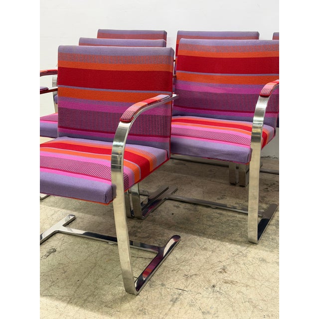 Mies Van Der Rohe Brno Dining Arm Chairs for Treitel Gratz - Set of Six For Sale - Image 11 of 14