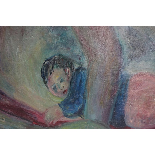 Mid Century Abstract Expressionist Figurative -- Mother and Baby by Honora Berg For Sale - Image 4 of 6