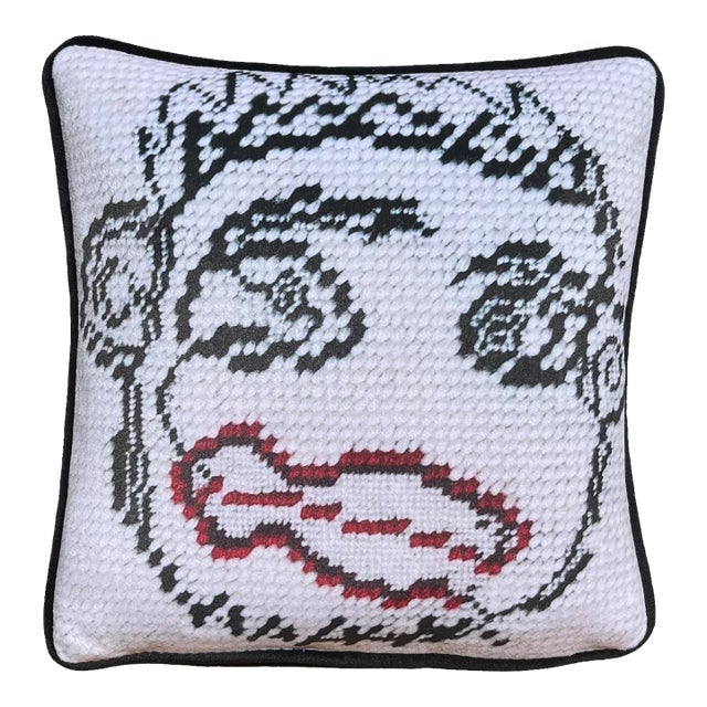 Velvet Face Art "Jerome" Feather Down Pillow, Custom, Original For Sale