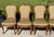 Textile Century Furniture French Provincial Carved Wood Dining Chairs With Olive Damask Upholstery, Set of 6 For Sale - Image 7 of 12
