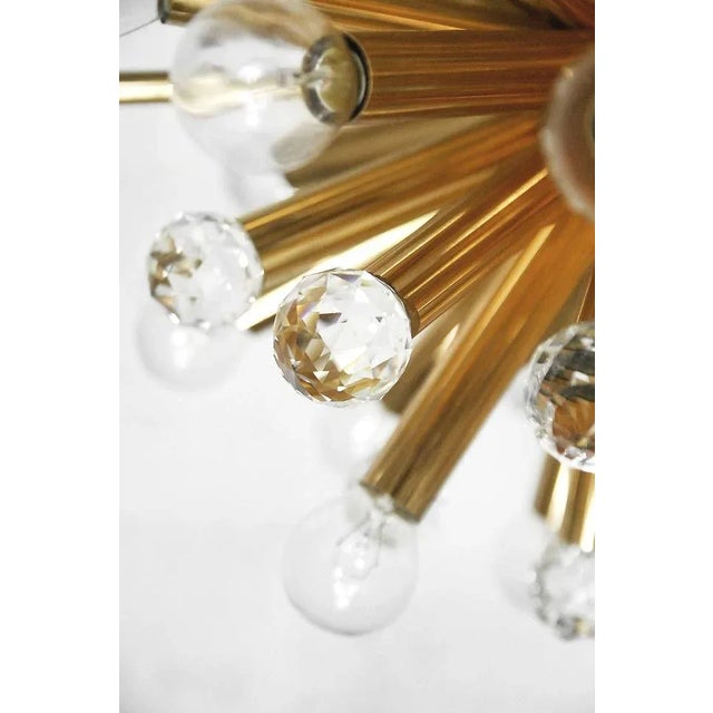 Gilt Brass Pendant Lamp with Swarovski Balls from Ernst Palme, 1960s For Sale - Image 6 of 18