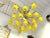 Large Contemporary Brass Chandelier Yellow Murano Glass Cup, Italy For Sale - Image 12 of 12