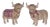 Highland Cow Winter Figurine (Set of 2) For Sale