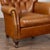 Pair, 20th Century Vintage Brown Leather Chesterfield Club Chairs For Sale - Image 6 of 15