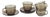 Smoked Glass Cups and Four Saucers by Vereco, France, 1970s, Set of 8 For Sale