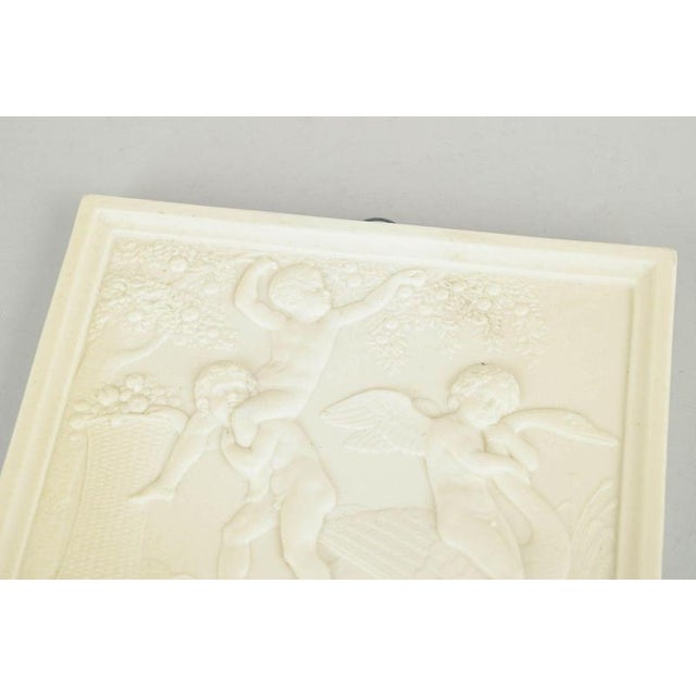 Bing & Grøndahl biscuit relief after Thorvaldsen, wall relief. Rectangular wall relief in white biscuit porcelain...
