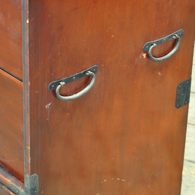 Brown Japanese Tansu Chest of Drawers, 1870s For Sale - Image 8 of 15