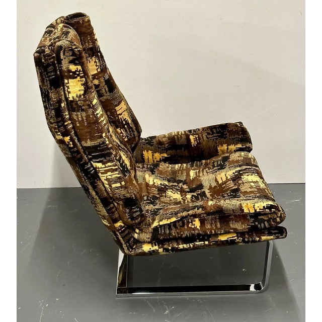 Mid-Century Modern Lounge Chair, Adrian Pearsall Style, American, Chrome, 1950s For Sale In New York - Image 6 of 13