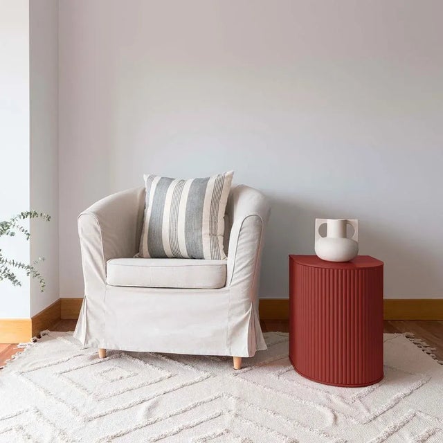 Maroon Duna Shifting Stool in Deep Red by Woodendot For Sale - Image 8 of 13