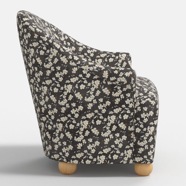 Not Yet Made - Made To Order Stoffer Home x Cloth & Company Marie Bun Foot Chair in Dogwood Floral Ink For Sale - Image 5 of 9