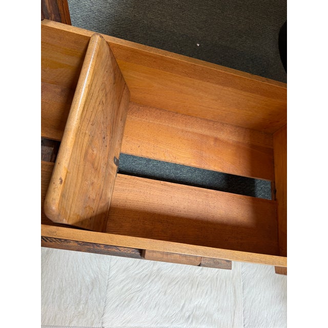 Quarter-Sawn Oak Four-Drawer Filing Cabinet, Vintage For Sale - Image 9 of 12