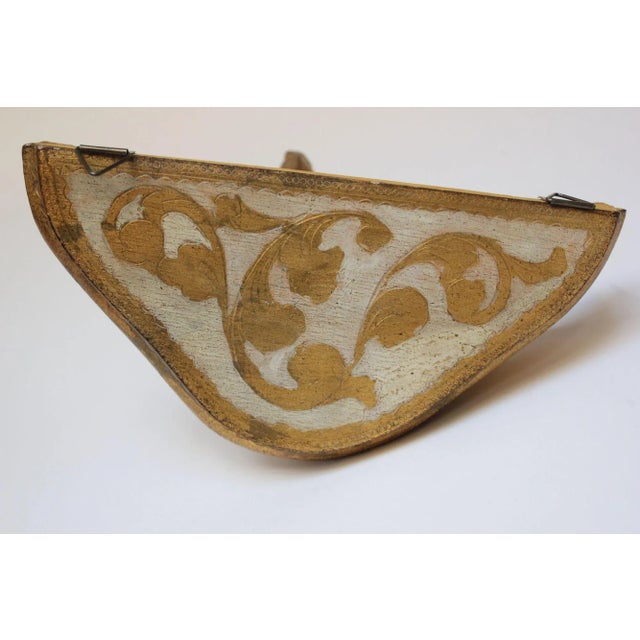 Pair of Vintage Florentine Giltwood Wall Brackets/Shelves With Rocaille Flourish For Sale - Image 10 of 12