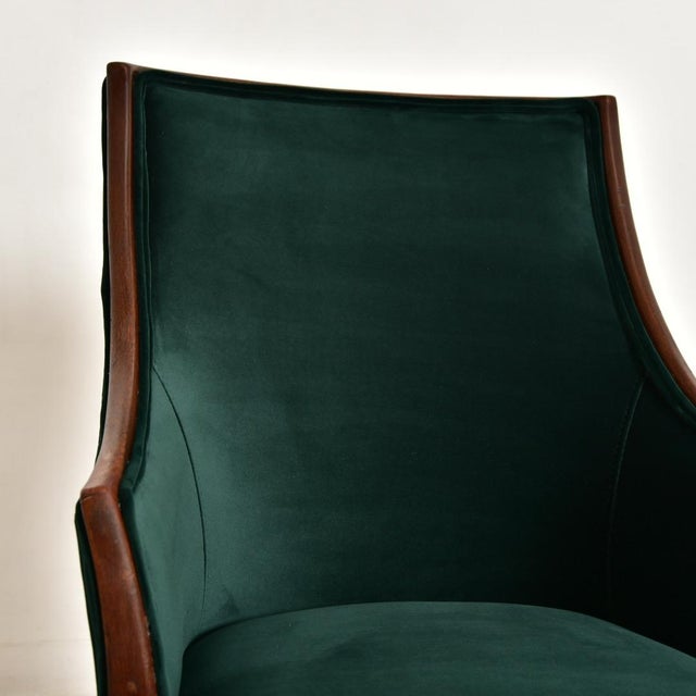 Antique Green Velvet Executive Desk Chair Chairish