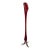 45” Tall Mid Century Modern Italy Aventurine Glass Floor Vase Red With Silver Flecks For Sale
