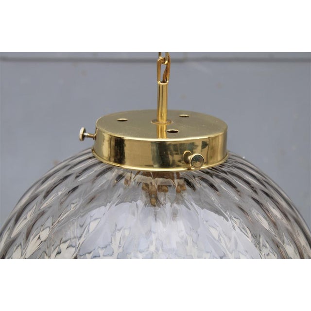 Big Grey Ball Murano Chandelier from Venini, 1960s For Sale - Image 12 of 14