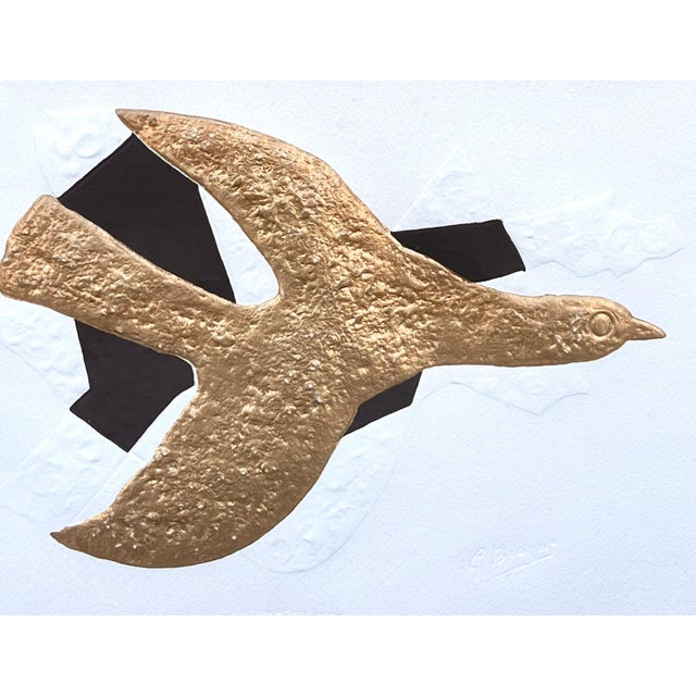 Embossed print after Braque, based on his sculpture by the same name. Embossed in the print paper is "'Cephale', Hommage...