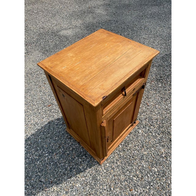 Vintage Rustic Pine Bedside Table Chairish