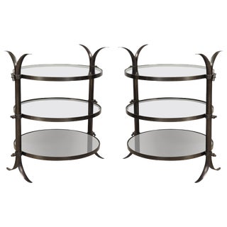 Bespoke Bronze Tulip Tables by Amir Khamneipur - a Pair For Sale