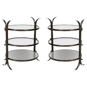 Bespoke Bronze Tulip Tables by Amir Khamneipur - a Pair