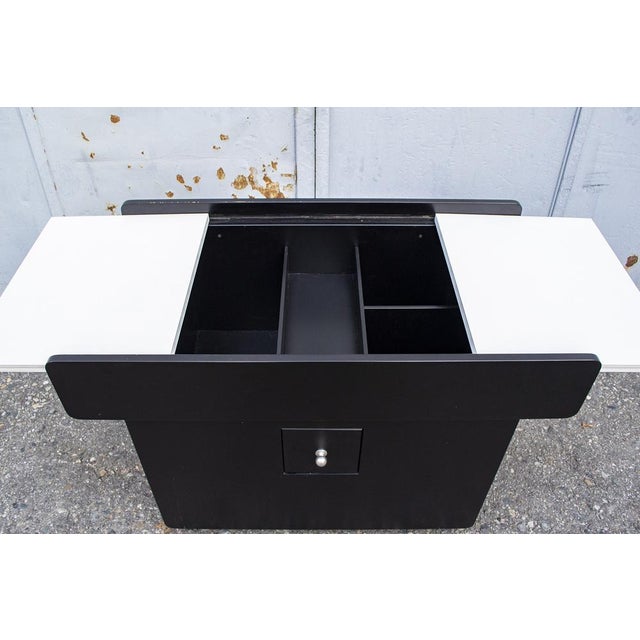 Lacquered Wooden Bar Trolley, 1980s For Sale - Image 4 of 10