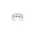 Not Yet Made - Made To Order Geometric Green Onyx & Zircon Double Band Ring in 925 Silver, Size 7.5 For Sale - Image 5 of 12