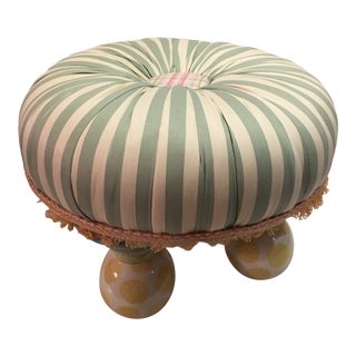 MacKenzie Child Victoria & Richard Ottoman Tuffet For Sale