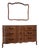 Vintage 1940s Joseph Gerte Boston Custom Mahogany 9-Drawer Dresser & Mirror Set For Sale