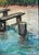 Vintage 1959 Impressionist Oil Painting of a Coastal Beach Village in Carved Wood Frame For Sale In Philadelphia - Image 6 of 8