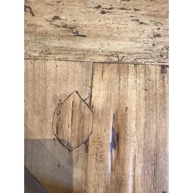 Painted French Island with 2 Drawers, Provence, Circa 1830 For Sale - Image 11 of 14