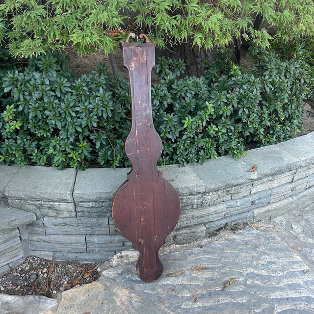 Early 19th Century Antique 1820s English J Somalvico London Banjo Mahogany Barometer For Sale - Image 5 of 12