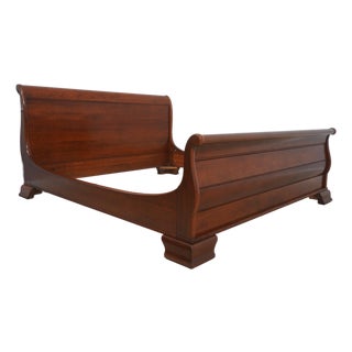 Stickley Cherry King Size Sleigh Bed For Sale