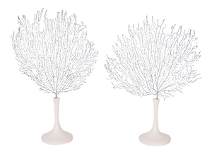 Metal Sea Fan Sculptures - a Pair