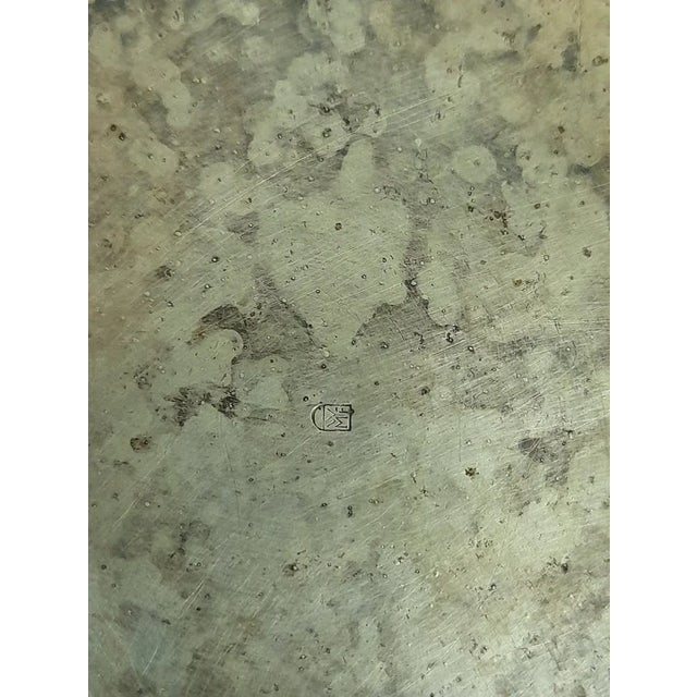 Metal Bauhaus Silver-Plated Teapot and Tea Strainer, WMF, 1950s, Set of 2 For Sale - Image 7 of 8