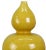 Yellow Bottle Gourd Shape Vase For Sale - Image 4 of 5