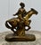 Vintage Spelter Indian Warrior on a Horse in a Bronze Finish For Sale - Image 4 of 11