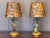 Mid 20th Century Pair of Cold Painted Bronze Figural Lamps With Mottled Paper Shades For Sale - Image 5 of 16