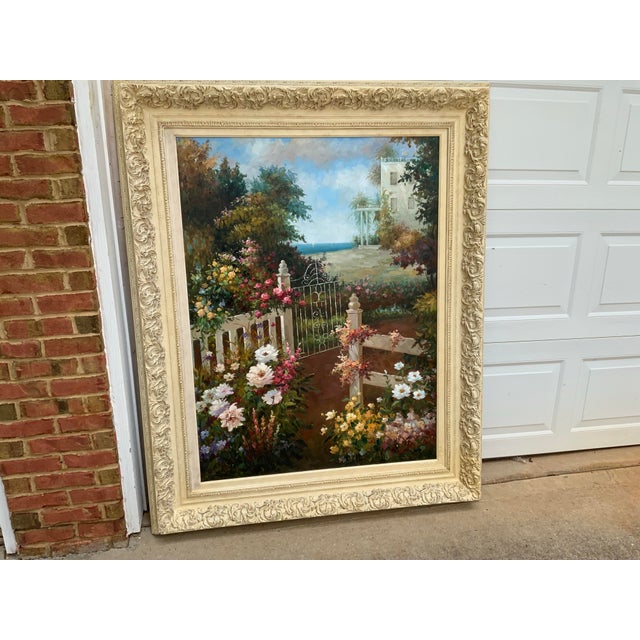1990s Beautiful Large Vintage Painting For Sale - Image 5 of 7