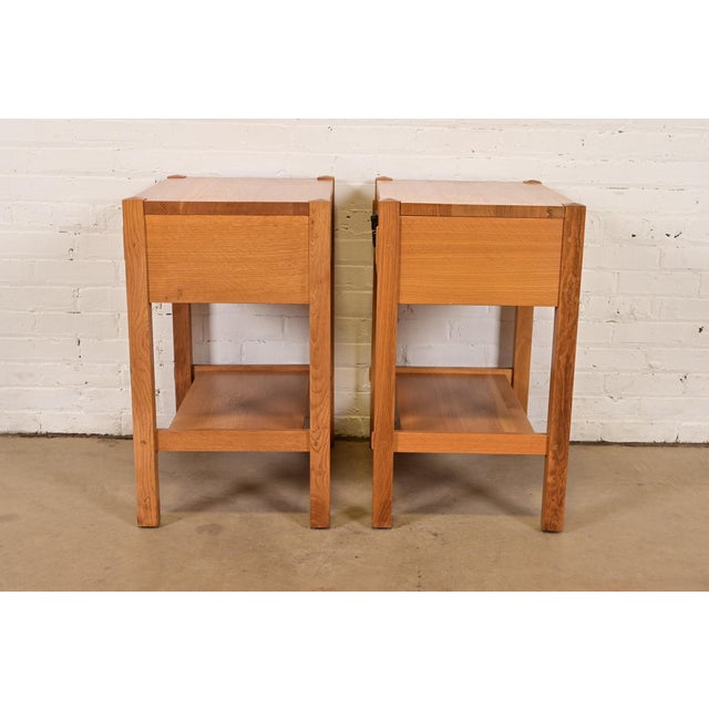 Stickley Mission Oak Arts & Crafts Nightstands or Side Tables, Pair For Sale - Image 13 of 15