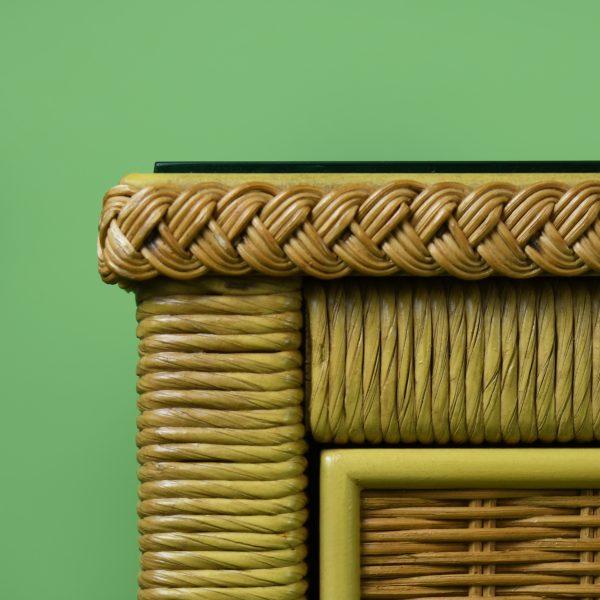 Coastal Vintage Henry Link Woven Rattan Dresser For Sale - Image 3 of 5