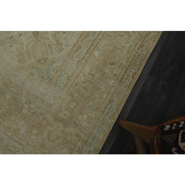 1970s Vintage Persian Handmade Wool Cotton Orange Area Rug For Sale - Image 9 of 11