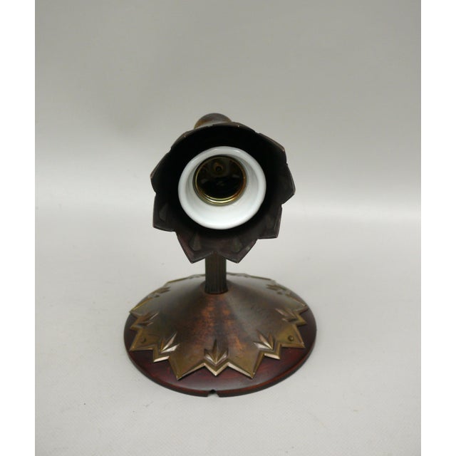 Art Nouveau Brass Wall Lights in the style of Dagobert Peche, Austria, 1890s, Set of 2 For Sale - Image 10 of 18