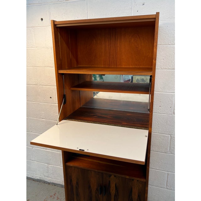 Vintage Danish Mid-Century Modern Rosewood Bar Cabinet For Sale - Image 12 of 16