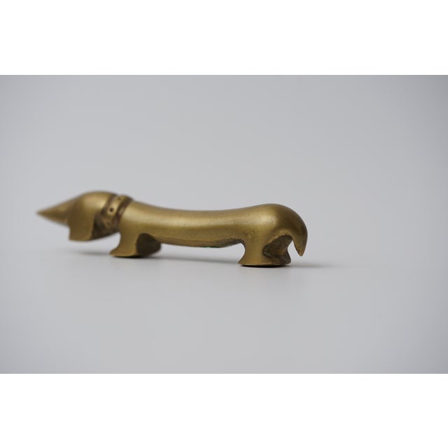 Vintage Brass Bottle Opener in the shape of a Dachshund by Walter Bosse for Herta Baller, 1950s For Sale - Image 6 of 11