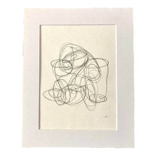 Original Contemporary Abstract Pen and Pencil Line Drawing on Paper by Stephanie Cate For Sale