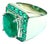 Bochic "Capri" Vintage Natural Emerald Ring Set in 18K White Gold & Silver For Sale