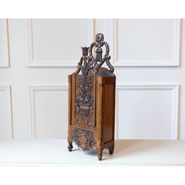 Wood Provençal Fariniero in Carved Walnut, Late 18th Century For Sale - Image 7 of 11