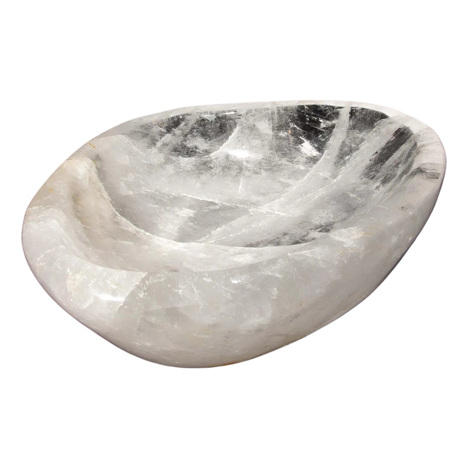 Large Rock Crystal Bowl | Chairish