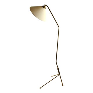 Mid-Century Modern Italian Brass Floor Lamp, 1950s For Sale