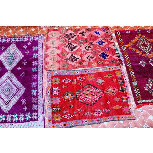 1980's Vintage Moroccan Boujad Rug For Sale - Image 4 of 5